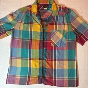 Source Unknown Multicolor Plaid Button Down Shirt